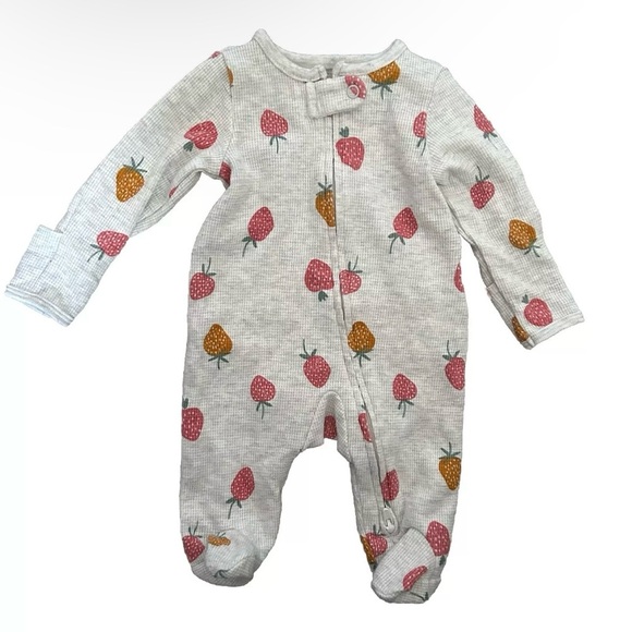 Lot Of 6 Footie Pajamas Size 0-3 Months 2 Way Zipper - Picture 3 of 7